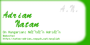 adrian natan business card